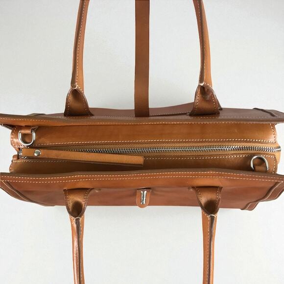 CAVALCANTI Italian Designer Leather Satchel Shoulder Bag Brown Luxury Timeless - Picture 6 of 14